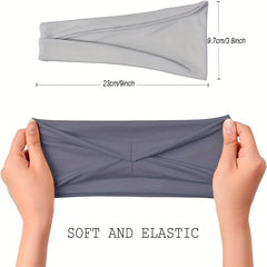 6pcs Sports Headband Non slip Elastic Sweatband For Fitness Stretches