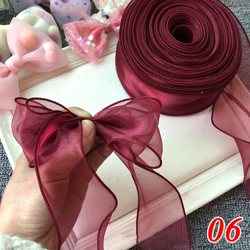 Wavy Fishtail Yarn Ribbon for DIY Bow Accessories Gift Flower Packaging