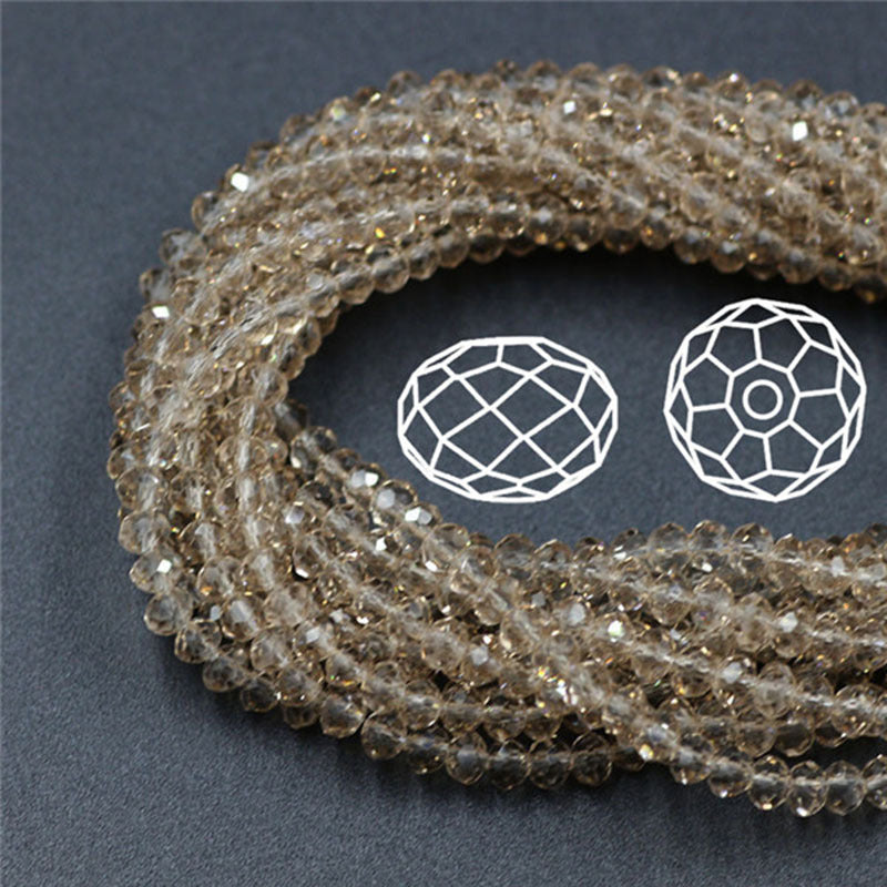3x4mm 120pcs Flat Crystal Beads Jewelry Glass Loose Beads Tassel Accessories