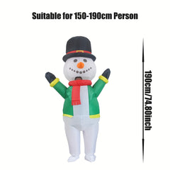 Snowman Inflatable Costume Halloween Party Cosplay Costumes