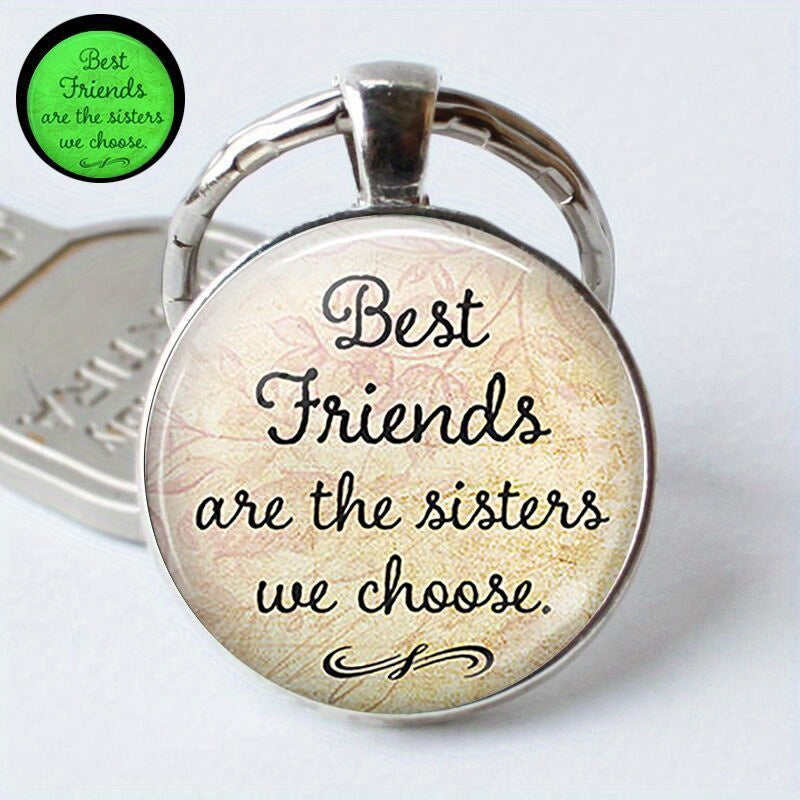 Luminous Keychain Friendship Time Gem Pendant Jewelry Gift