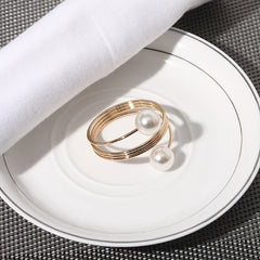 Pearl Napkin Rings for Weddings & Parties Elegant Table Decor