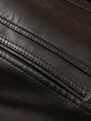 Men's PU Zip Up Faux Leather Jacket