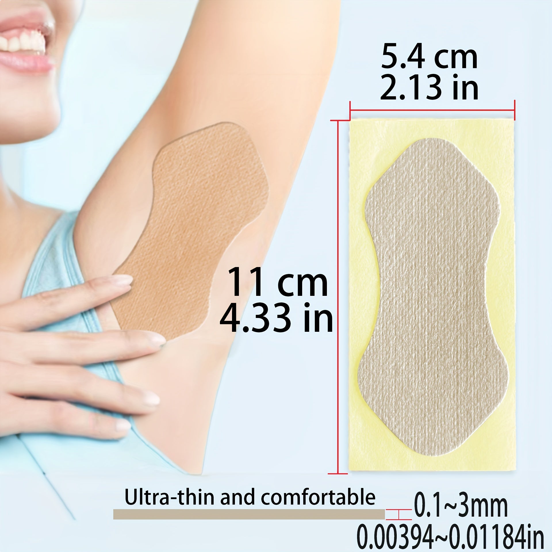 10pcs Underarm Sweat Pads Disposable Cotton Sweat Pads