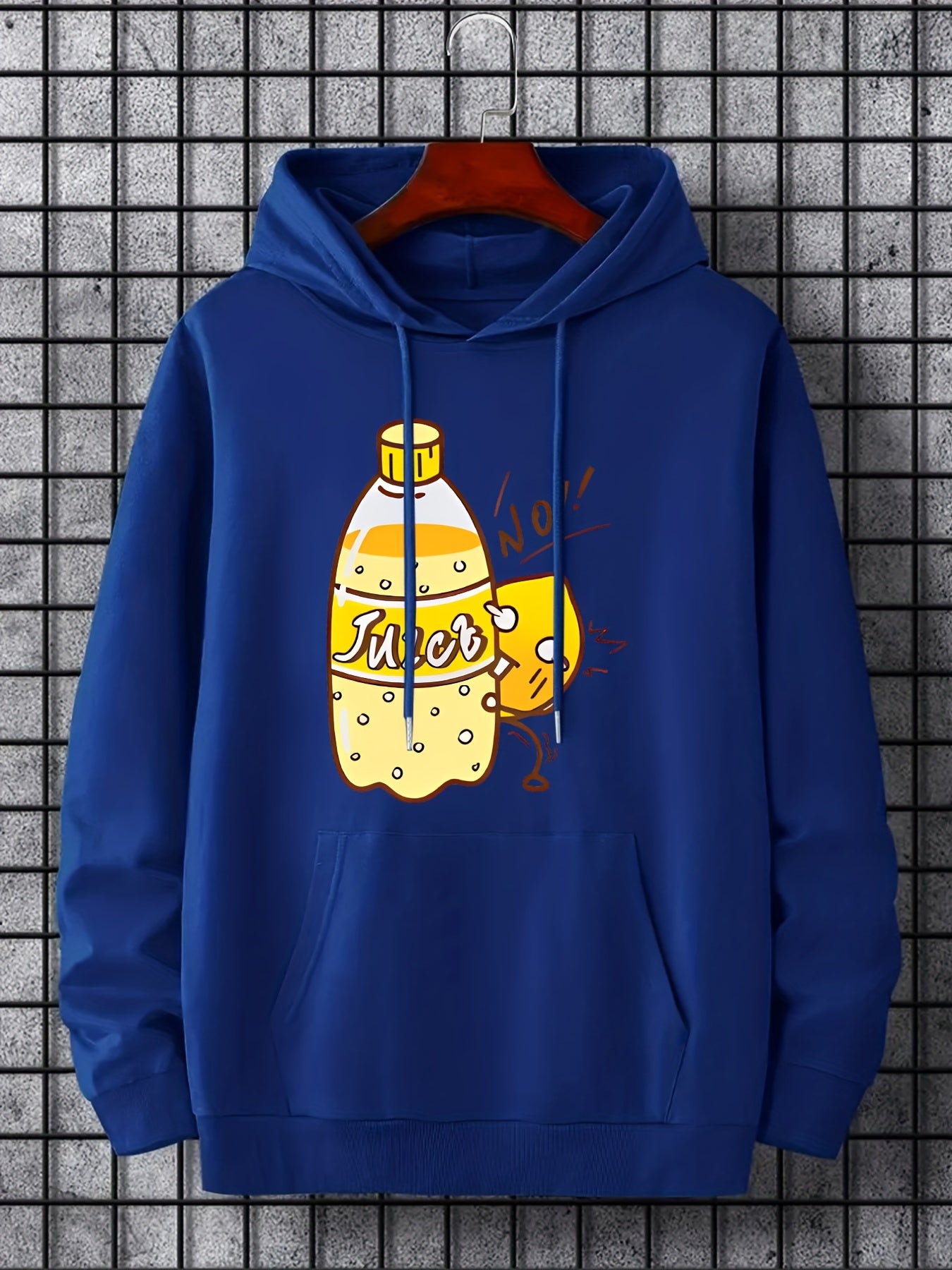 Lemon Juice Print Hoodie for Men