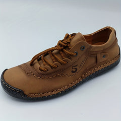Men's Zipper Loafers Breathable Comfortable Anti-Skid Slip-On Shoes