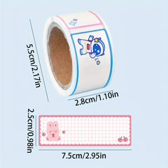 Cartoon Tape Name Stickers Multifunctional Message Index Handwritten Label