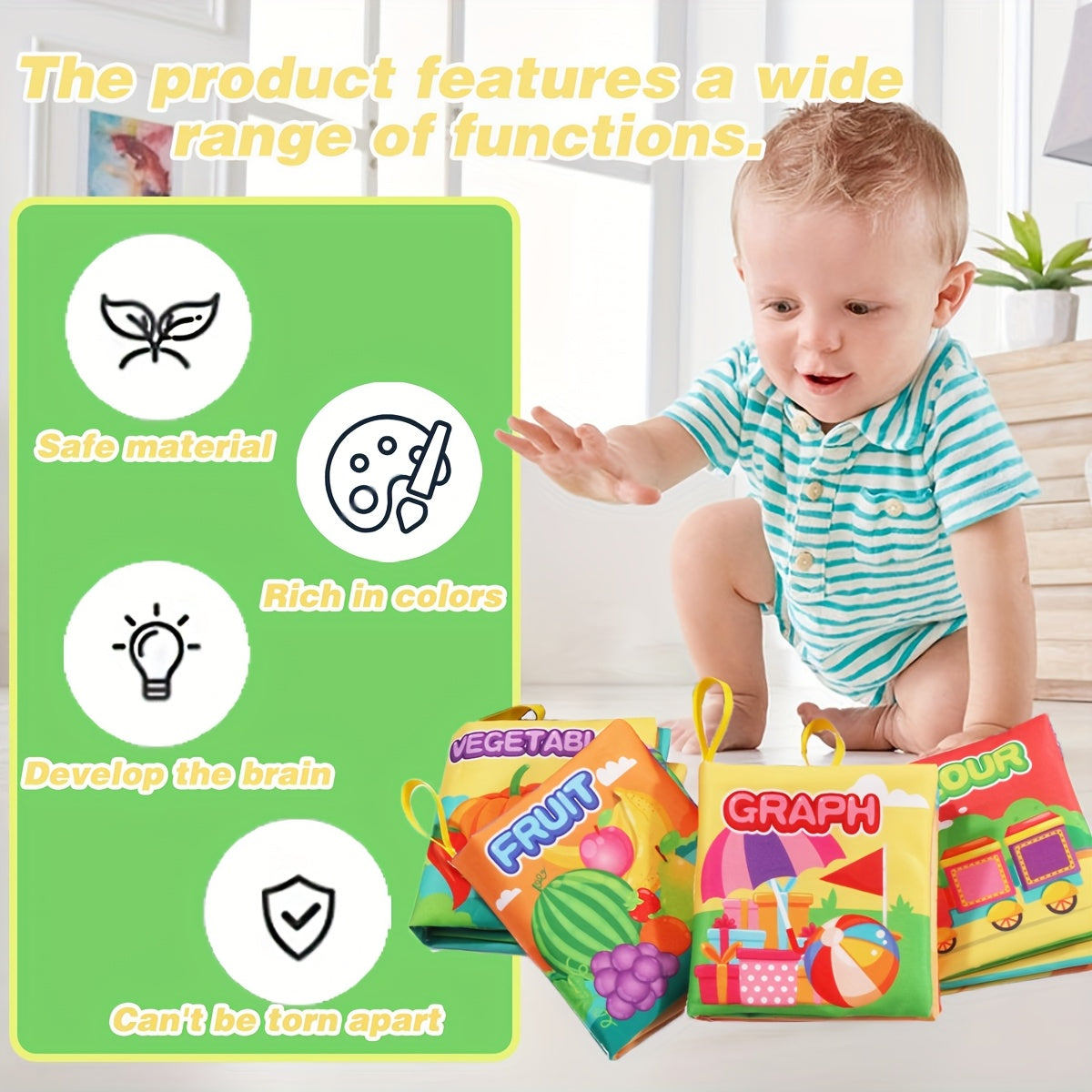 Youngsters Cloth Book Set - Interactive Toy for Birthday