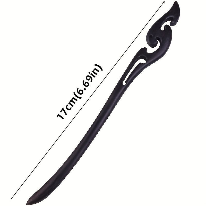1PC Ebony Hairpin Chinese Classic Hairpin Pin Head Decoration