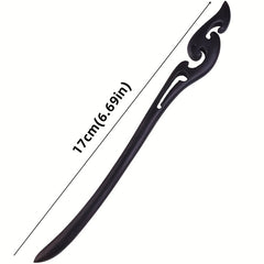 1PC Ebony Hairpin Chinese Classic Hairpin Pin Head Decoration