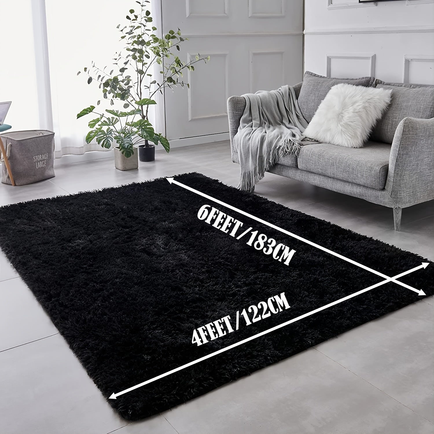 Shaggy Rug Area Rug Living Room Area Rug Fluffy Floor Carpet