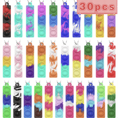 Mini Pop Keychain Fidget Toys Bulk Silicone Stress Relief Hand Toys For Toddlers
