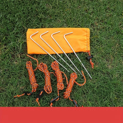 8 Ground Nails & 4 Wind Ropes Camping Accessories