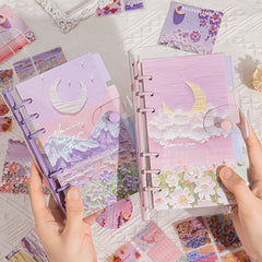 87pcs Scrapbook Kit DIY Journal Art & Crafts Stickers Notebook Scrapbook