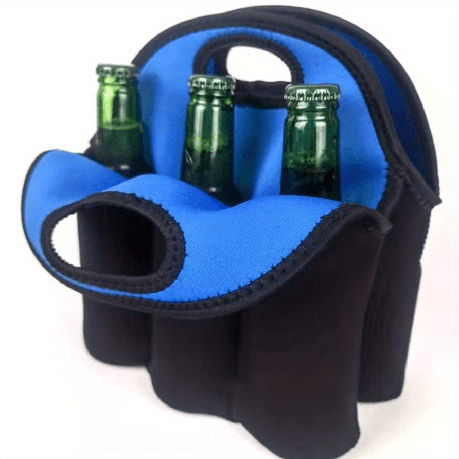 6 Pack Insulated Neoprene Bottle Cooler Bag with Handle
