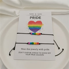 Rainbow Rice Beads Braided Bracelet