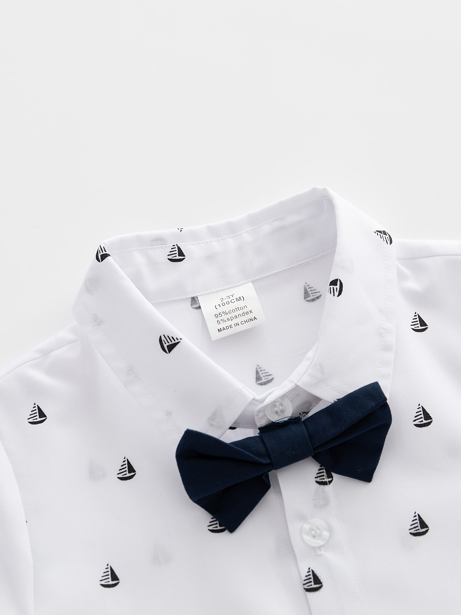 Baby Boys Gentleman Outfits Bowtie Long Sleeve Shirts Matching Suspender Pants