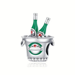 Silvery Beer Bucket Champagne Cup Beads for Snake Pattern Bracelets