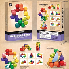Plastic Toy Magic Cube 3D Puzzle DIY Educational Various Cube Designs