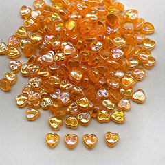 100pcs 8mm AB Heart Shape Acrylic Beads for Jewelry Making
