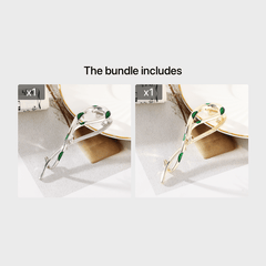 Green Snake Twisting Clip Punk Metal Headwear Hair Accessories For Women