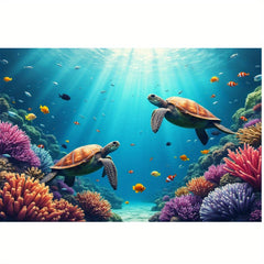 5D Diamond Painting Kit Under the Sea Coral & Sea Turtles