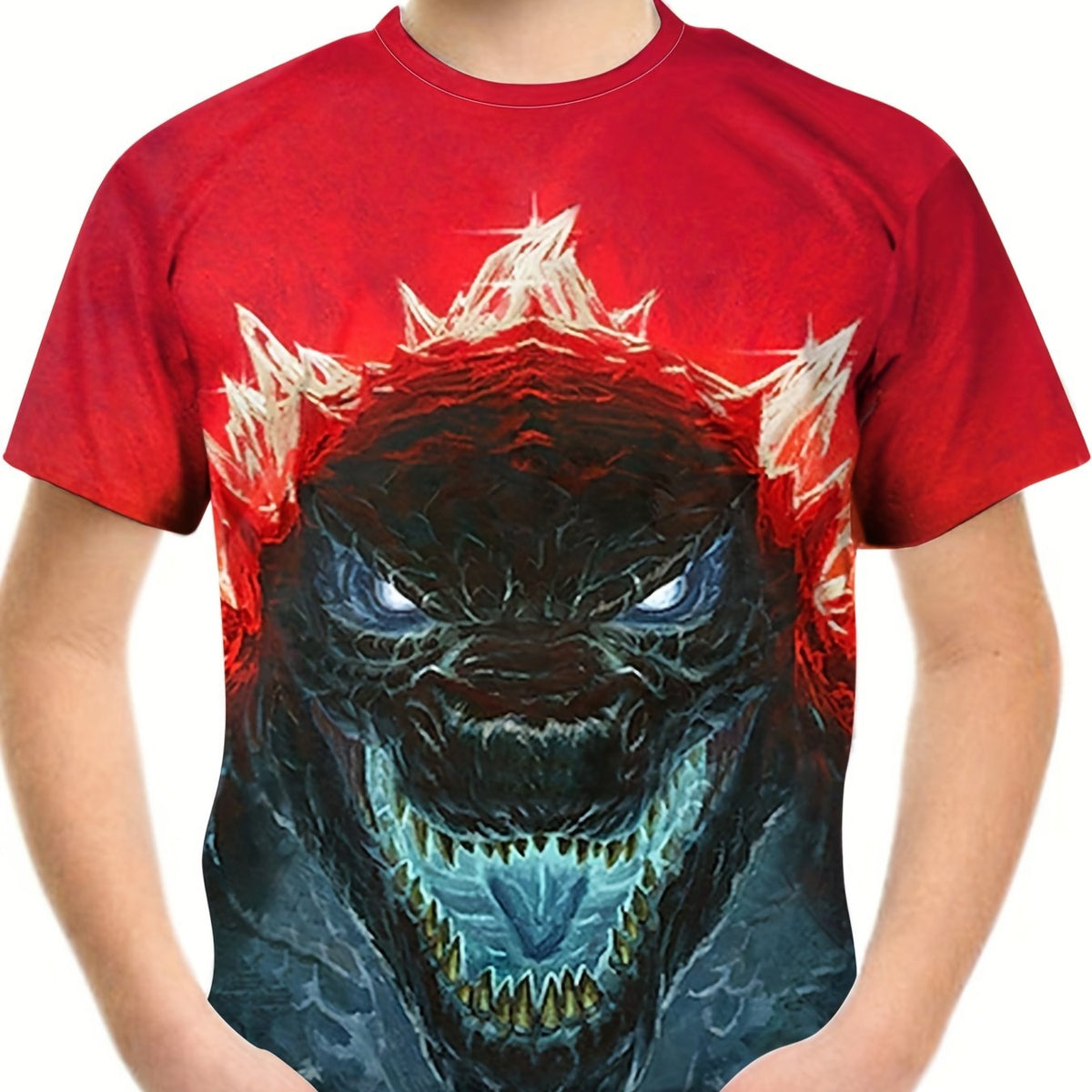 Boy's Monster Graphic T shirt, Breathable 3D Print Tee Kid's Clothing