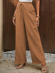  High Rise Wide Leg Trousers