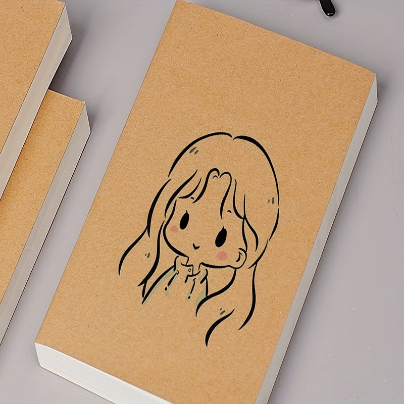 Thick Blank Notebook Retro Notepad Large Painting Drawing Book