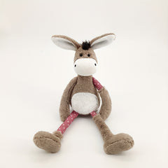 Cute Donkey Plush Toy with Pink Bow & Polka Dot Legs
