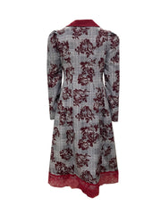 Vintage Lace Button Front Coat Long Sleeve Outerwear