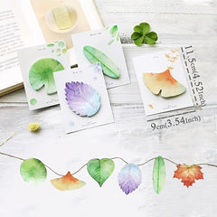 Bright Leaves Sticky Notes 30 Sheets Easy To Post Home Office Notebook