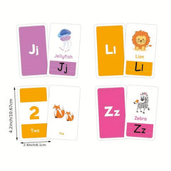 Kids Flash Cards Alphabet Colors Shapes Numbers Double Sided Educational Toys