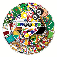 50pcs Billiards Graffiti Stickers Waterproof DIY Phone Case Luggage