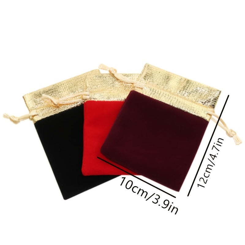 10pcs Velvet Drawstring Gift Bag Wedding Jewellery Candy Packaging Pouches Bag