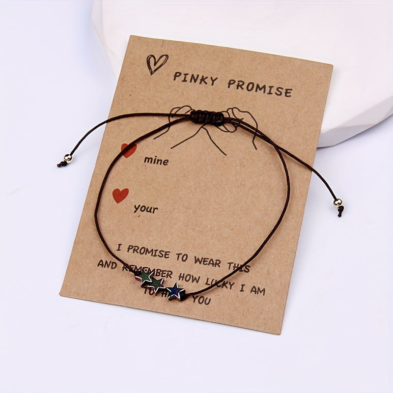 Adjustable Star Bracelet Couple Relationship Bracelet Couple Friendship Gift