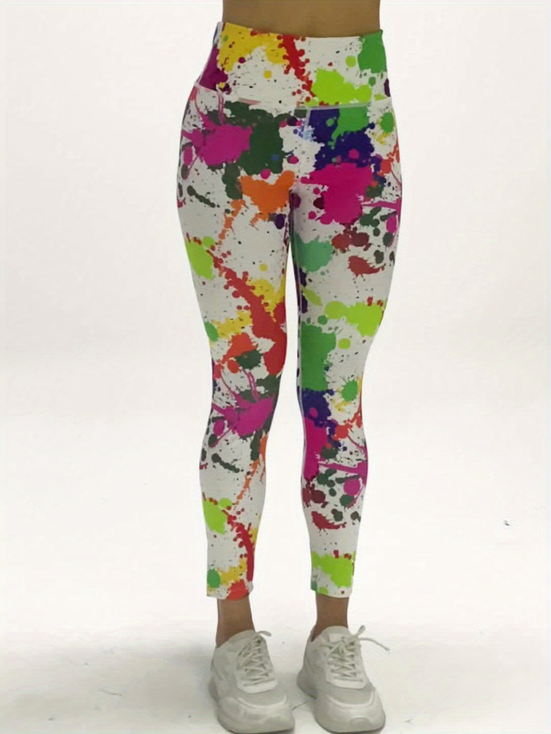 Graffiti Printed Yoga Leggings High Stretch Workout Pants