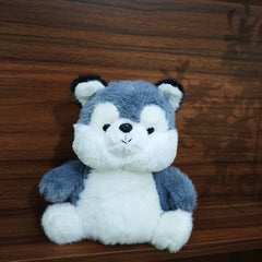 Weighted Husky Plush Toy with Beads Soft Stuffed Dog for All Ages