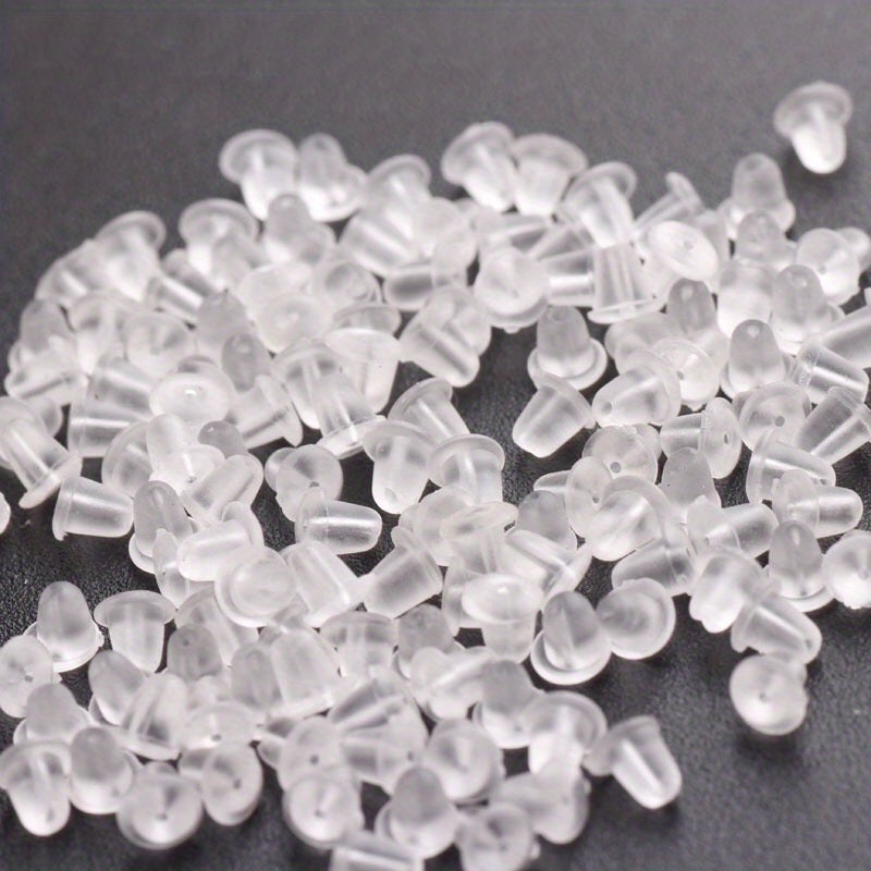 100pcs Silicone Earring Back Stoppers for Stud Earrings DIY Accessories