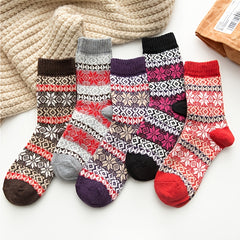 5 Pairs Cozy Knit Socks For Women