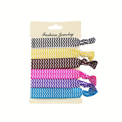 6pcs Ribbon Hair Tie No Crease Ponytail Holder Hair Accessories