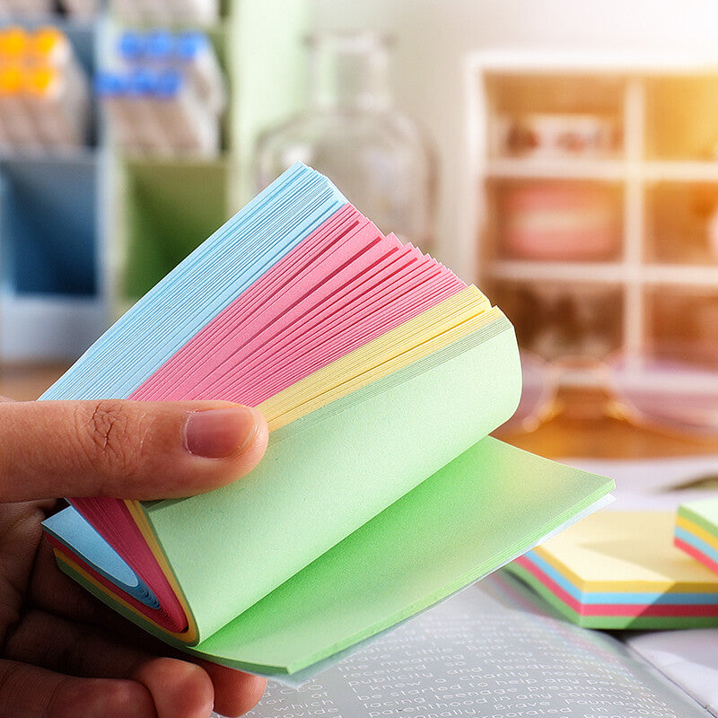 5 Pack 400 Sheets Sticky Notes 7.5 x 8cm Easy Post For School Office