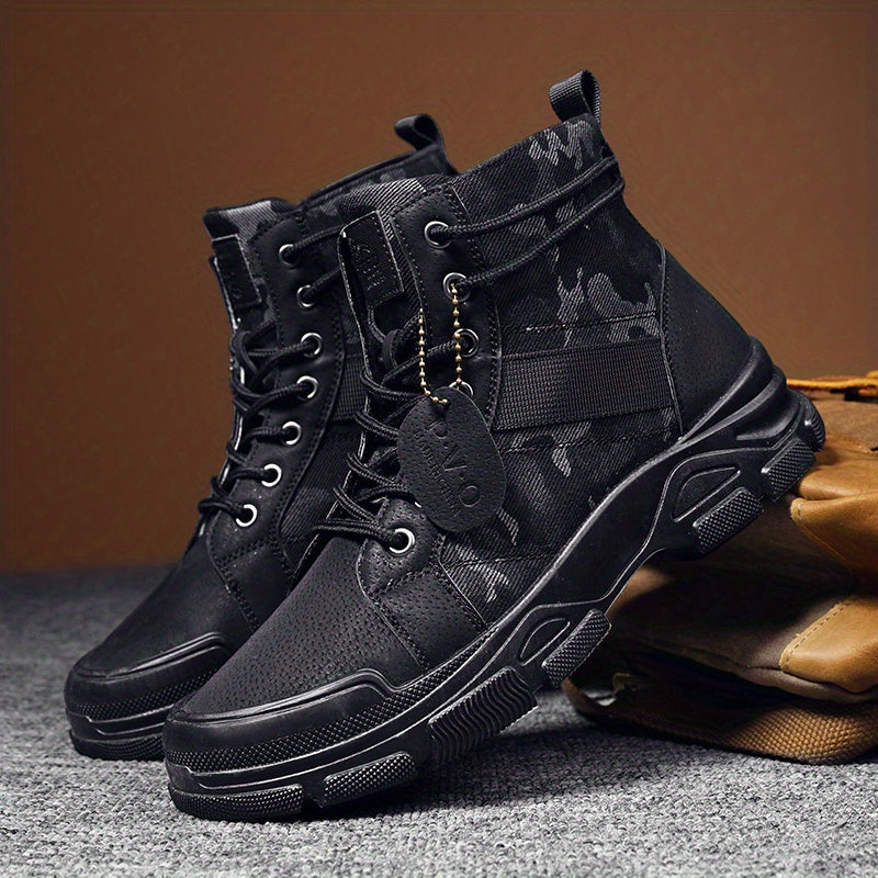 Men's Lace-up Service Boots Casual Walking Shoes