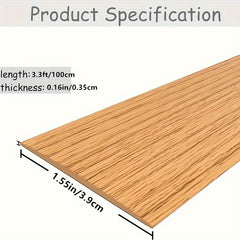 1pc Laminate Floor Separator Connects Floor Gaps Brown Wood Grain