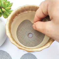 50pcs Flower Pot Hole Mesh Pad Round Drainage Hole Screens Prevent Soil Loss