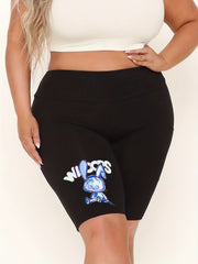  Casual Shorts Women's Bear Print High Rise