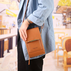 Mini Touch Screen Phone Purse Women's PU Leather Crossbody Bag