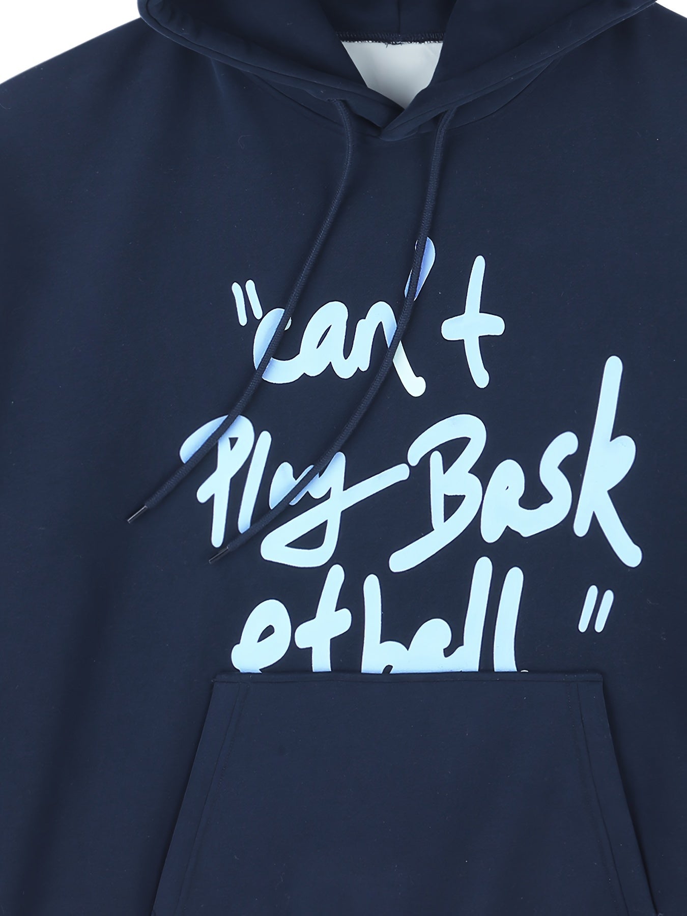 Letter Print Hoodie Men's Casual Graphic Pullover Sweatshirt