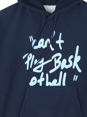 Letter Print Hoodie Men's Casual Graphic Pullover Sweatshirt