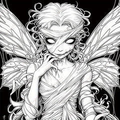 Horror Fairy Drawing Coloring Book - Upgraded Deluxe Edition